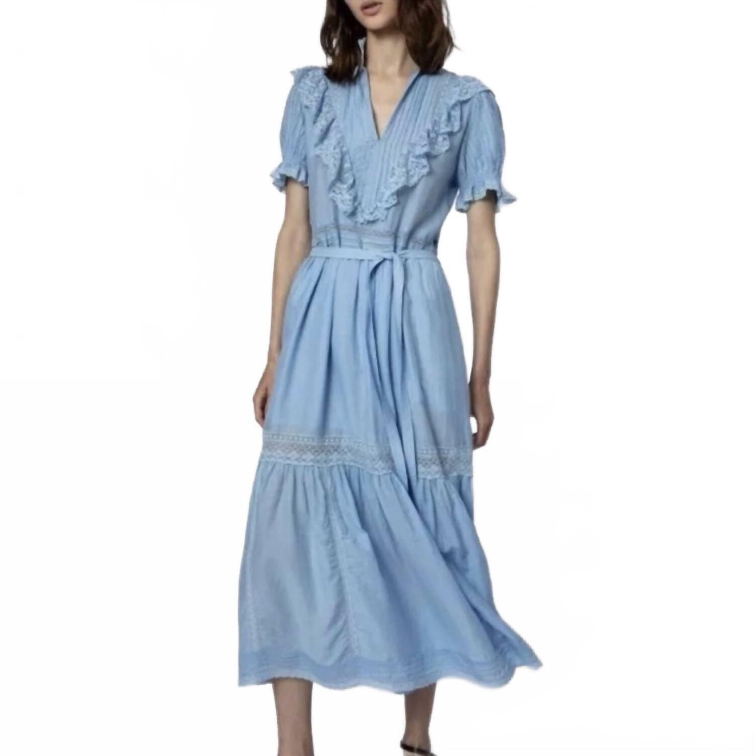 New Zadig & Voltaire Ronelo Tomboy Maxi Dress In Oxford
